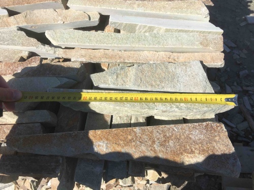 Горбушка златолит золотистый для облицовки купить в Кургане