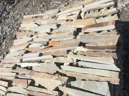 Горбушка златолит золотистый для облицовки купить в Кургане